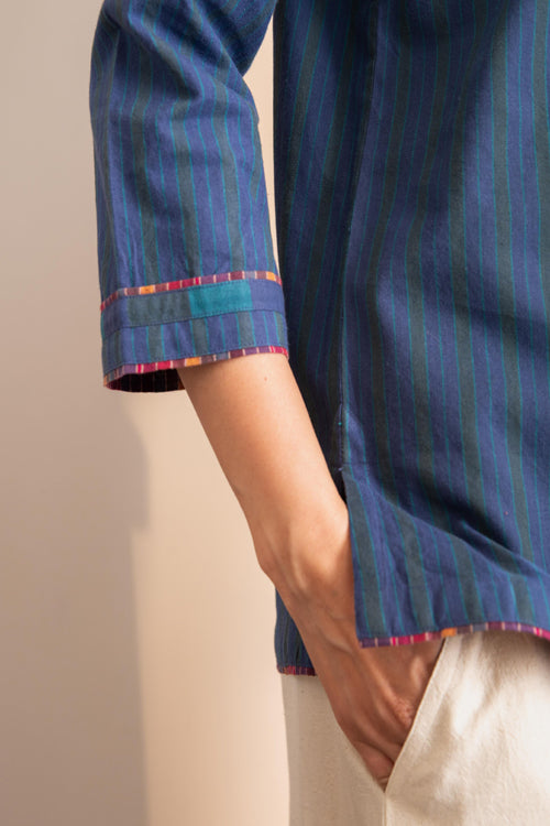 Rangsutra Haveli Crewel Blue Top