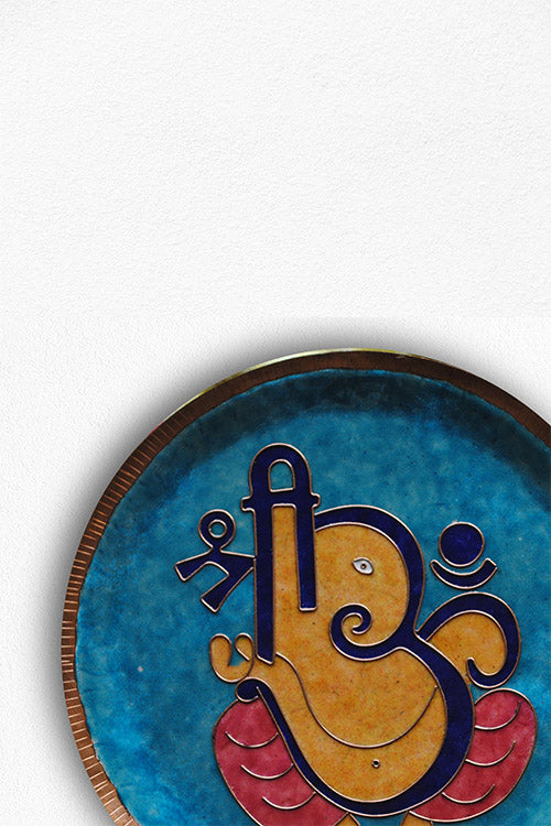 EkiBeki Vinayaka - Ganesha Blue Wallplate