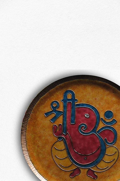 EkiBeki Vinayaka - Ganesha Orange Wallplate