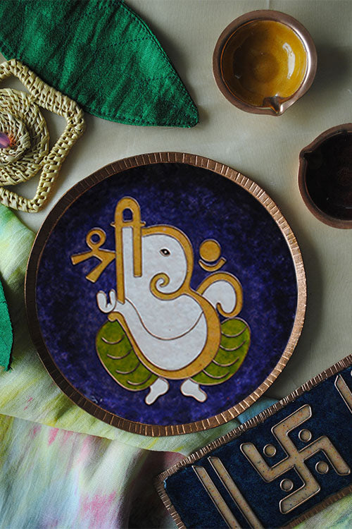 EkiBeki Vinayaka - Ganesha Purple Wallplate