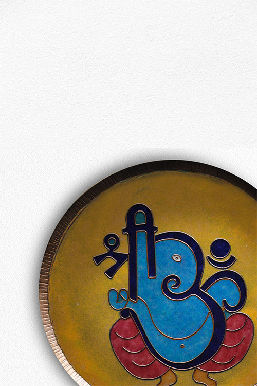 EkiBeki Vinayaka - Ganesha Yellow Wallplate