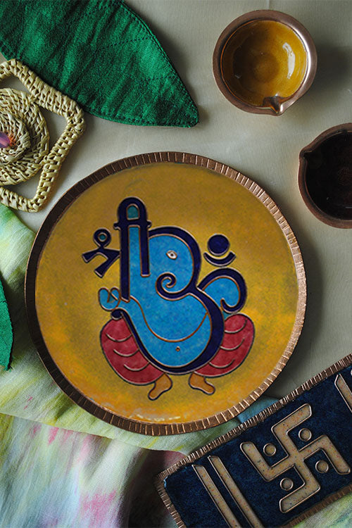EkiBeki Vinayaka - Ganesha Yellow Wallplate