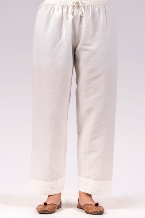 cotton pent plazo Regular Fit Women White Trousers - Buy cotton pent plazo  Regular Fit Women White Trousers Online at Best Prices in India