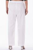 Dharan "Dori Pants" White Embroidered Straight Pants