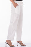 Dharan "Sikki Pants" White Embroidered Straight Pants