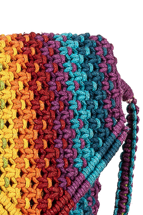 108Knots Sweven Striped Hand-Knotted Mobile Pouch