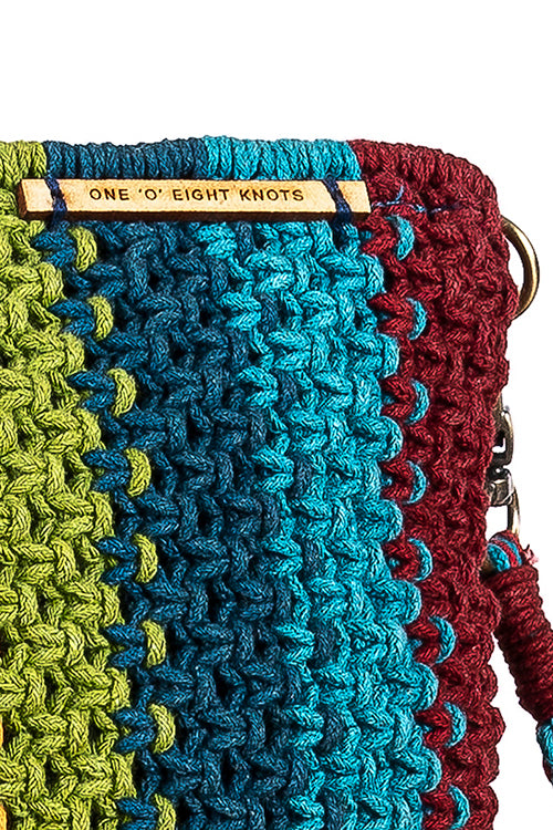 108Knots Gardenia Striped Hand-Knotted Sling Bag