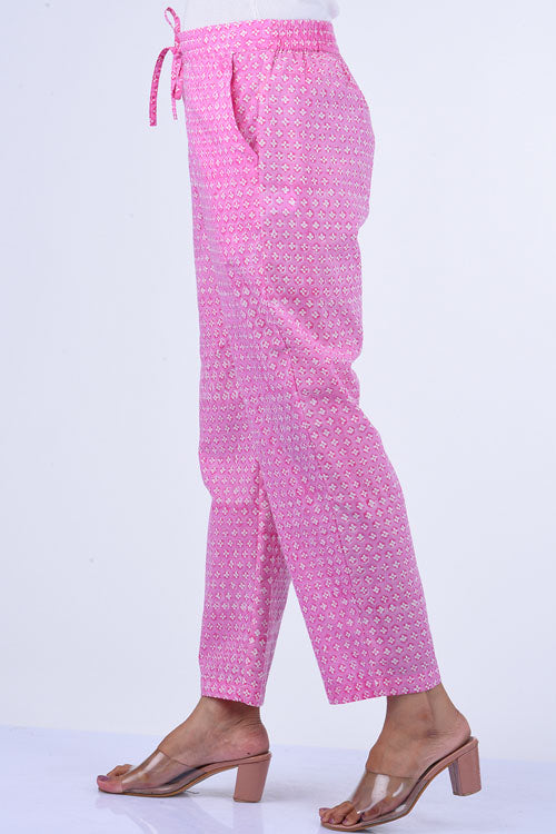 Dharan "Tarana Kurta" Pink Block Printed Kurta set of 3