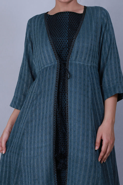Dharan " Glam Dress" Black Block Printed Kurta Set Of 2