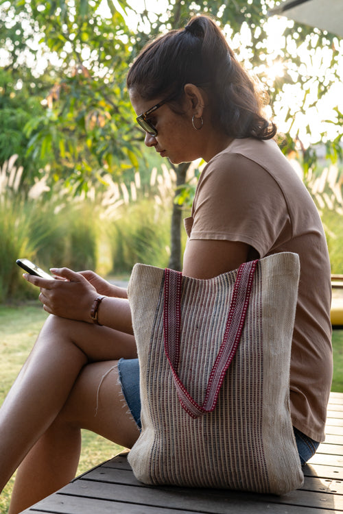 Vidya Hand-Woven Tote Bag