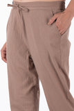 Dharan "Kantha Narrow Pants" Brown Woven Pants