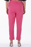 Dharan "Kantha Narrow Pants" Pink Woven Pants