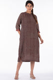 Dharan Ruby Black Cotton Block Printed Slip Dress For Women Online