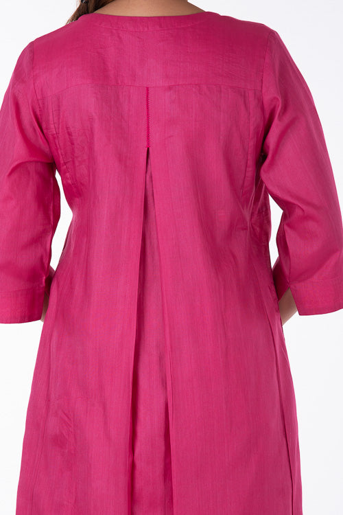 Dharan "Gulista Kurta" Pink Embroidered Angrakha Kurta