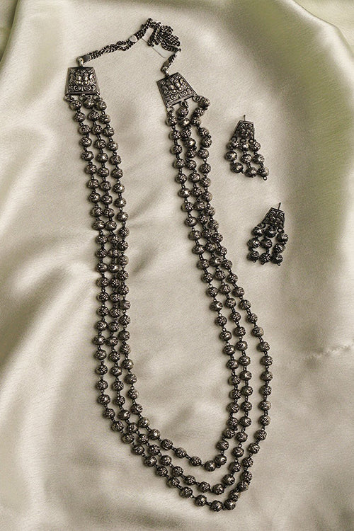 TICH Pure Silver Traditional Maharashtrian Set - Mohanmala