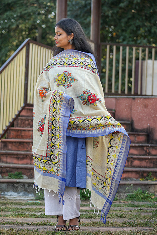 Diorama Designs Madhubani Cotton Dupatta