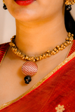 Kabbish'S Bharatnatyam Ghungroo Necklace, Black Pottery