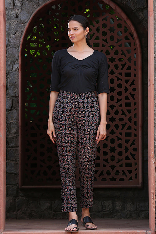 Okhai 'Vigour' Hand Block Ajrakh Pure Cotton Pants