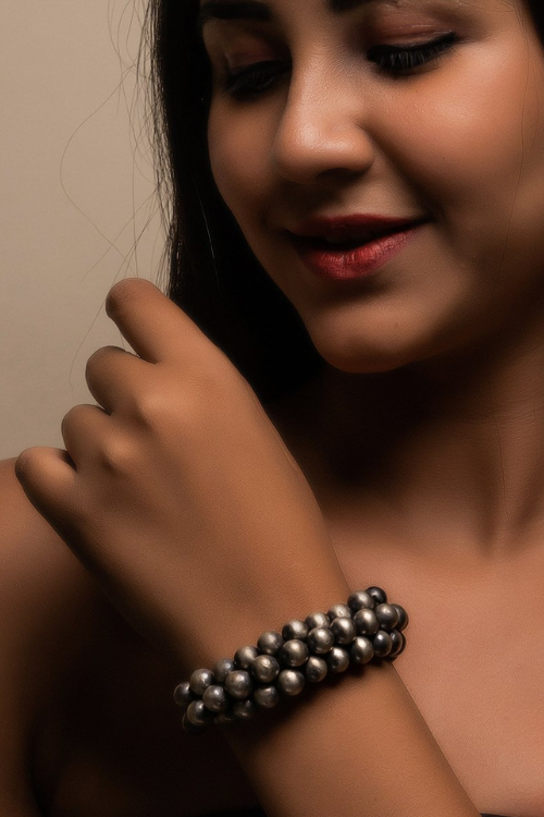 TICH Pure Silver Traditional Maharashtrian Bracelet - Golmani