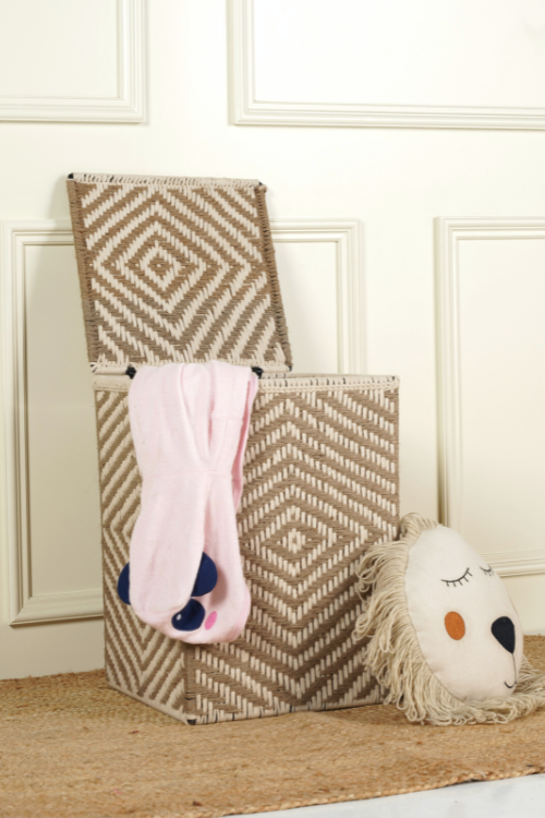 Sirohi Diamond Natural Jute Laundry Basket