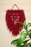 Red Wine Spring Handcrafted Small Macrame Wall Hanging Online
