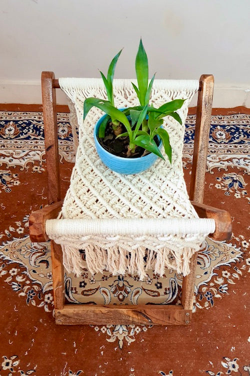 House of Macrame Macrame Foldable Stool