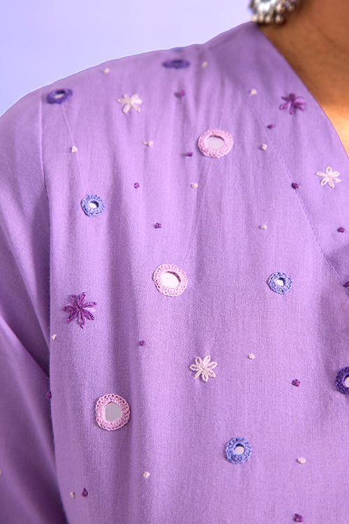 Okhai 'Ingenious' Pure Cotton Hand Embroidered Mirror Work Dress