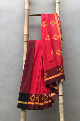 Bun.Kar Bihar 'Adya' Handwoven Baavanbuti Cotton Saree-12