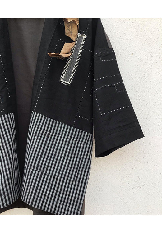 Patch Over Patch Classic Black Kimono Jacket