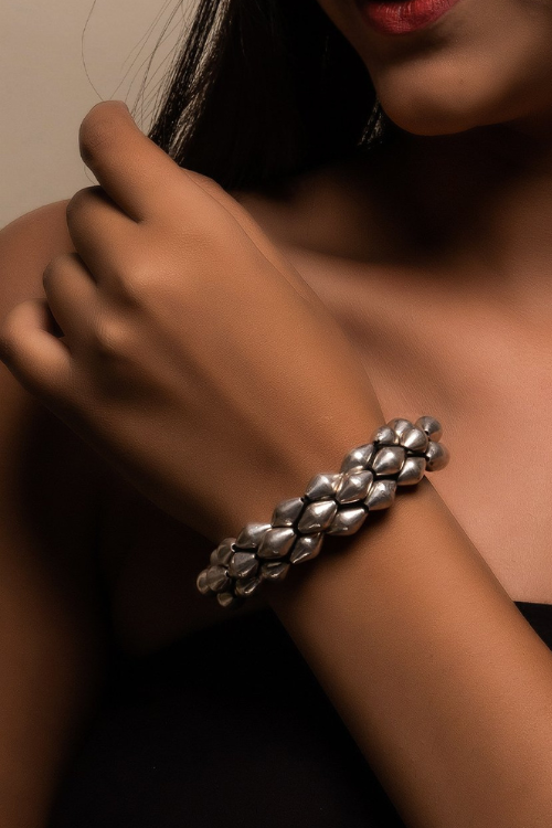 TICH Pure Silver Traditional Maharashtrian Bracelet - Bormal
