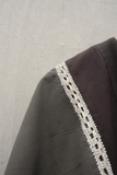 Patch Over Patch Slate Grey Crochet Jacket