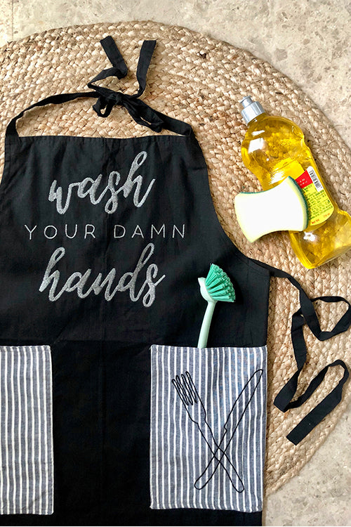 Okhai 'Zing' Hand Embroidered Pure Cotton Unisex Apron