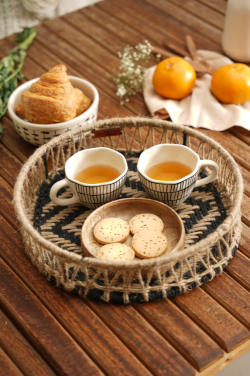 Sirohi Chakor Jute & Cotton Tray