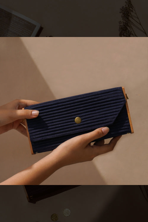 Lukka Chuppi Mini Clutch (Solid Navy)