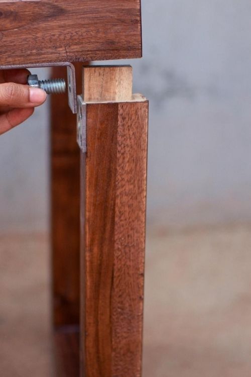 Sirohi Double Wave Cotton Wooden Bench