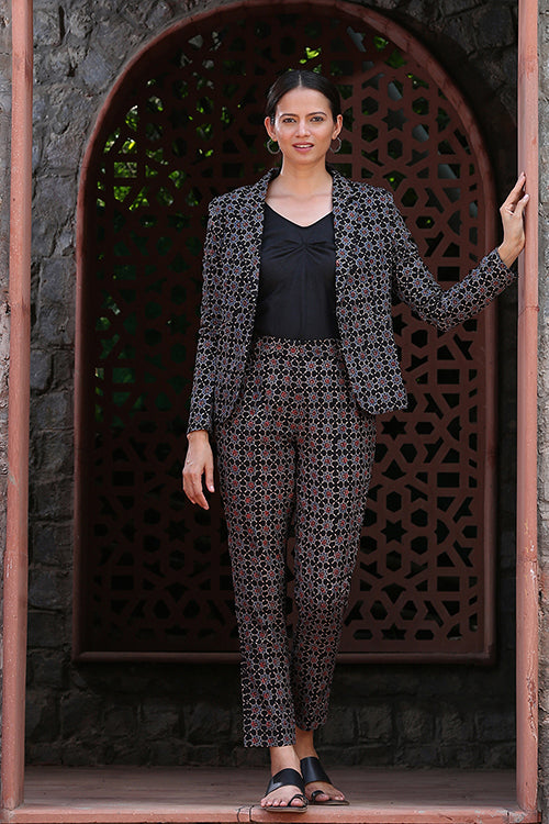 Okhai 'Vigour' Hand Block Ajrakh Pure Cotton Pants