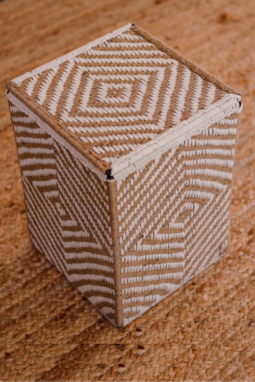 Sirohi Diamond Natural Jute Laundry Basket