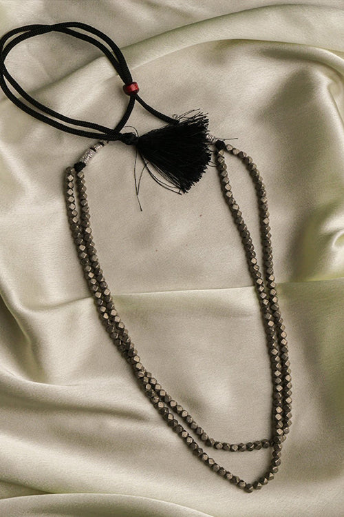 TICH Pure Silver Traditional Maharashtrian Neckpiece - Golmani Mala (Double String)