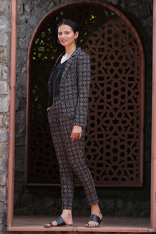 Okhai 'Vigour' Hand Block Ajrakh Pure Cotton Pants