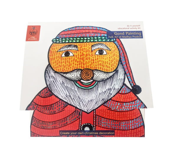 POTLI DIY Educational Craft kit - Christmas Decorations using Gond Art - Forest Friends for age 6 years +