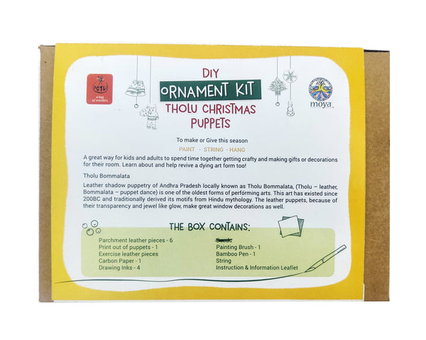POTLI DIY Ornament kit - Handmade Tholu Christmas Puppets - For 8 yrs - 80 yrs