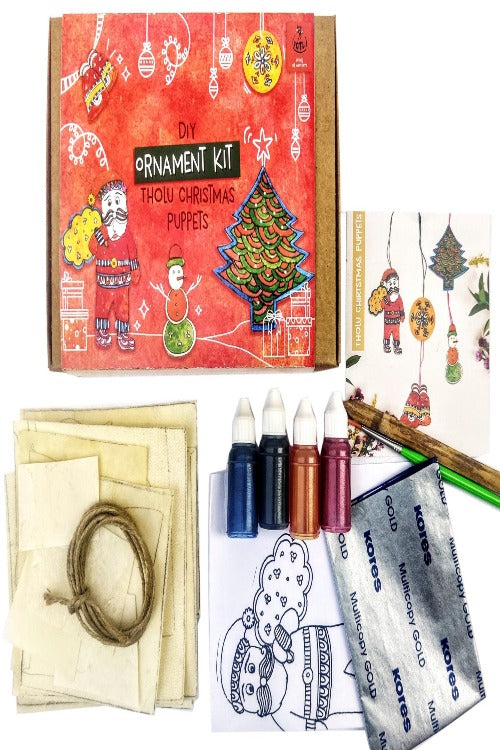 POTLI DIY Ornament kit - Handmade Tholu Christmas Puppets - For 8 yrs - 80 yrs