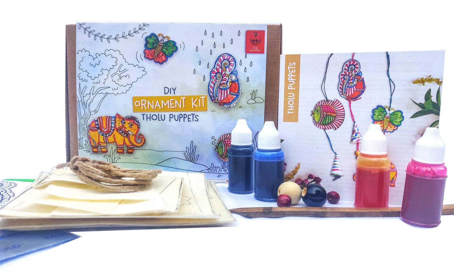POTLI DIY Ornament kit - Handmade Tholu Traditional Puppets - For 8 yrs - 80 yrs