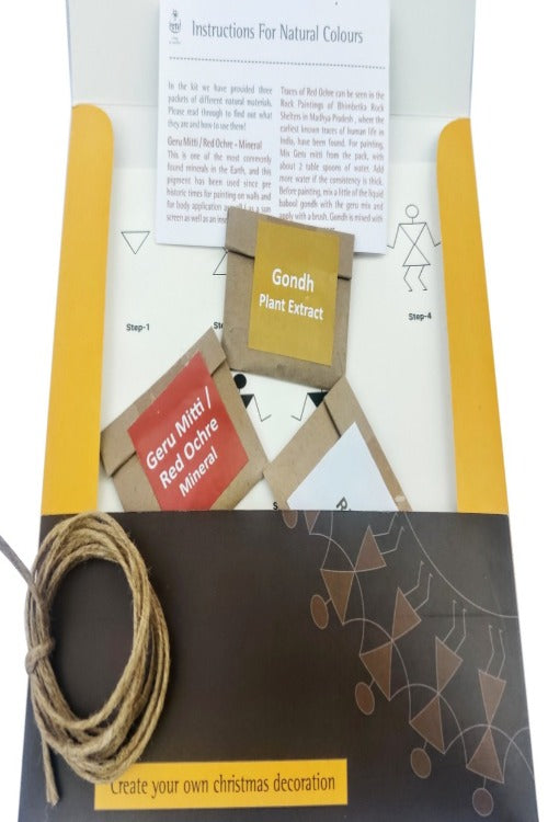 POTLI DIY Educational Craft kit - Christmas Decorations using Warli Art - Family Star- for age 6 years +