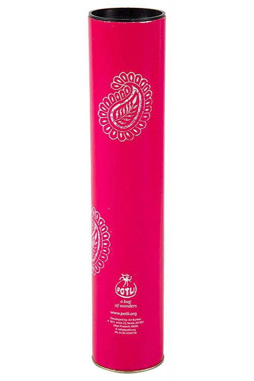 Potli DIY Dupatta Block Print Kit - Paisley (Pink)