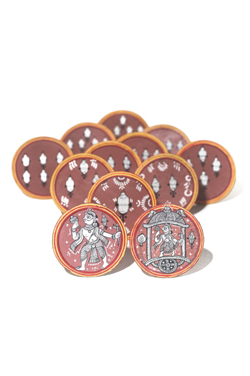 POTLI Handmade Ganjifa Playing Cards ( Dashavatar set of 120 cards)