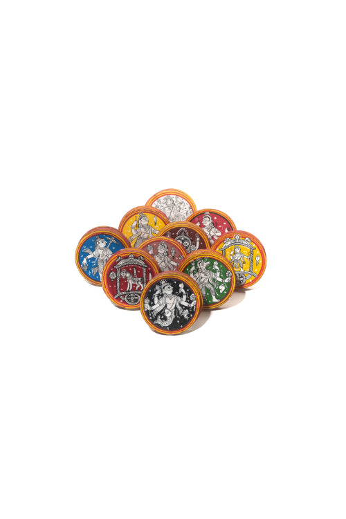 POTLI Handmade Ganjifa Playing Cards ( Dashavatar set of 120 cards)