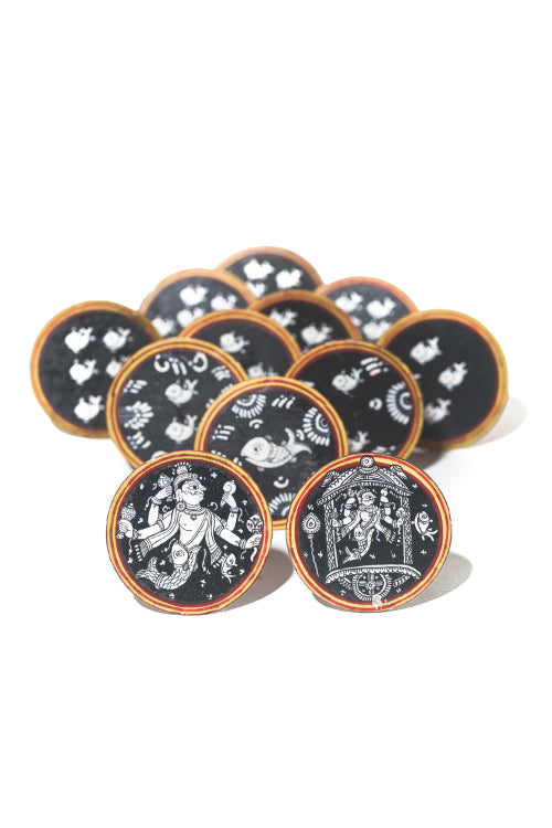 POTLI Handmade Ganjifa Playing Cards ( Dashavatar set of 120 cards)