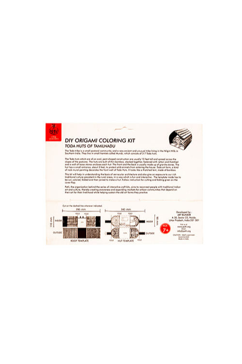 Potli Educational Colouring Kit For our Young Architects DIY kit (Toda Huts of Tamil Nadu)