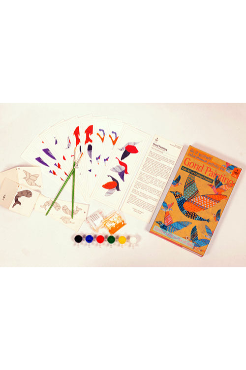 POTLI DIY Educational Colouring Kit - Gond Painting of Madhya Pradesh For Young Artists (5 Years +)